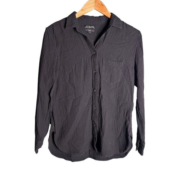 J.Crew Garçon Classic Double Gauze Shirt Black Size 2 - Picture 4 of 7